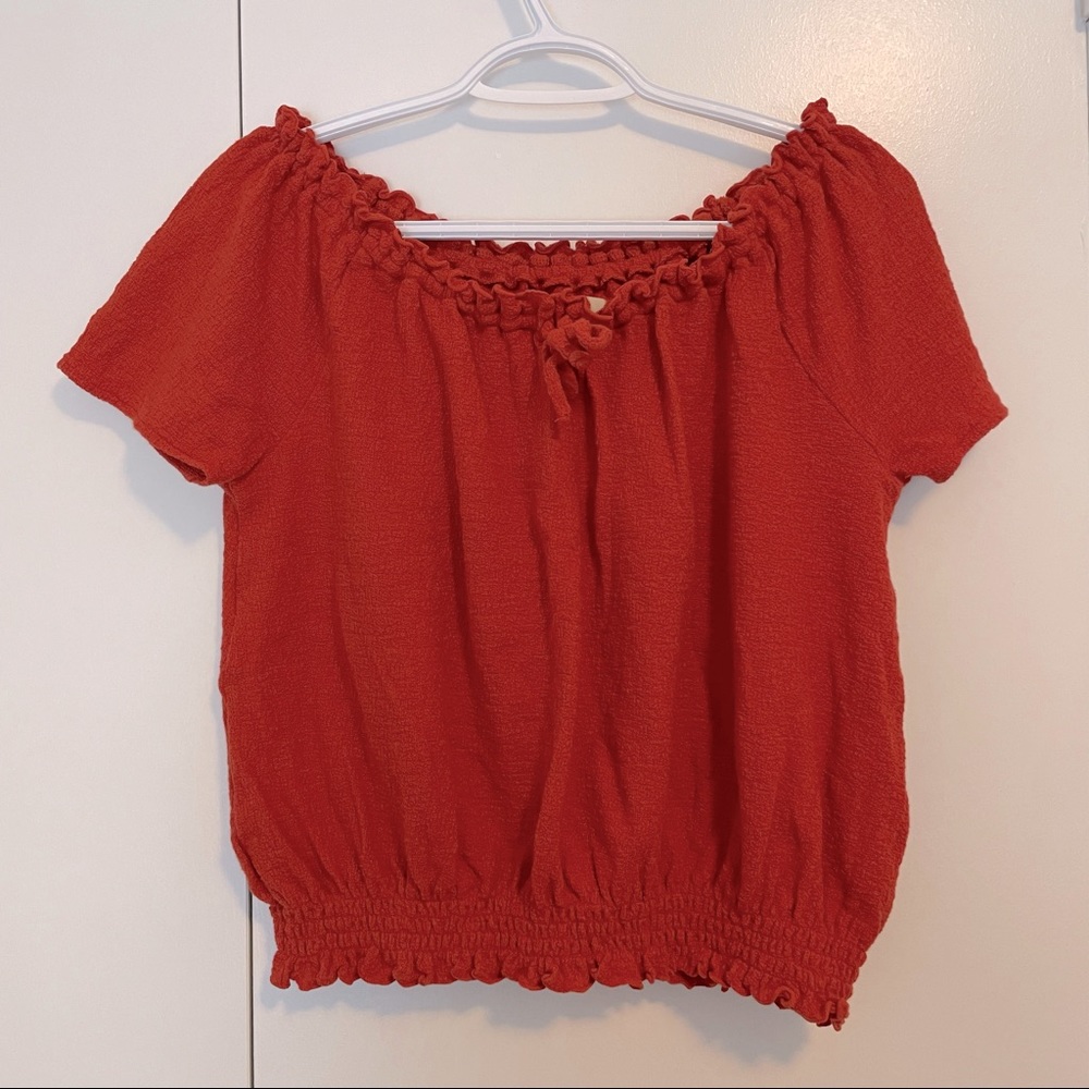 Madewell boho knit blouse top size S